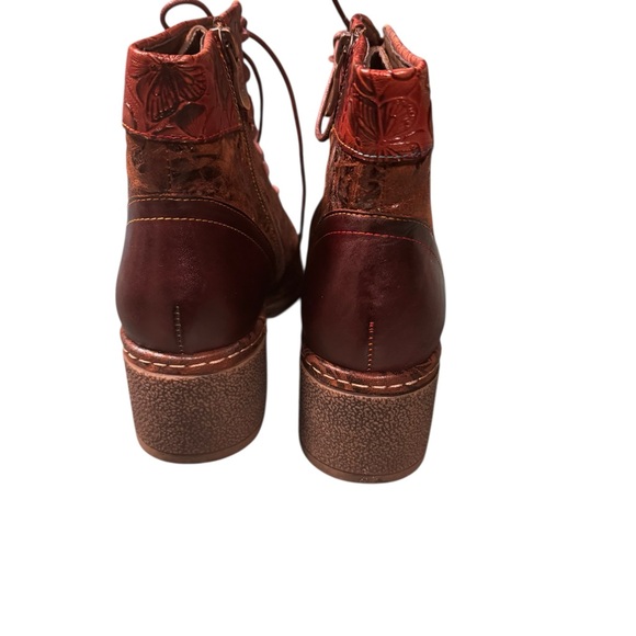 L'Artiste by Spring Step Leather Lace-Up Boots - Fallinluv Brwn EU 41 US 9.5-10 - Picture 6 of 11